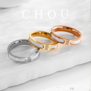 Nhẫn titan đính đá | chou accessories |