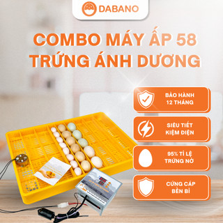 Combo máy ấp trứng ánh dương p100 + khay đảo trứng lăn cao cấp 58 quả - dabano