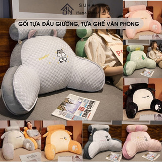  Tựa đầu giường gối tựa lưng công thái học hình thú mềm mại đàn hồi có thể tựa sofa gối gác chân chống đau lưng - Anh vũ 