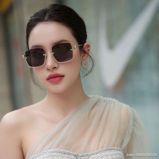 Kính thời trang nữ nửa vành, mắt kính chống nắng chống tia uv400, bảo hành 12 tháng - kính mắt 168