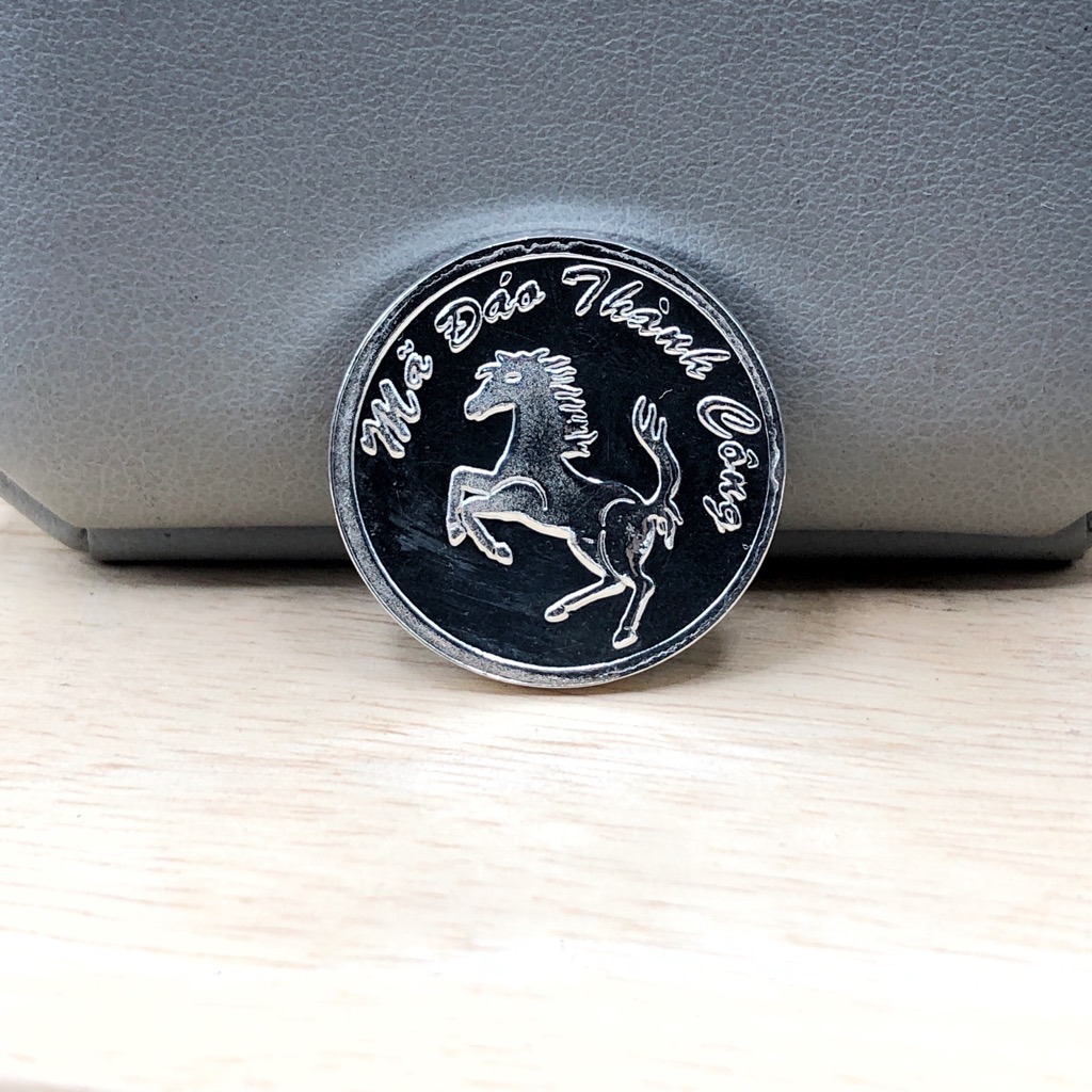 Đồng Bạc đánh Gió Cạo Gió Bạc Ta Nguyên Chất S99 Chữ Phúc Loại Nhỏ Đường Kính 2.3cm Bạc Hiểu Minh XDG7