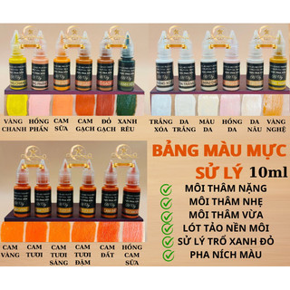 Mực phun xăm chuyên xử lý trổ xanh đỏ lót và tảo nền pha sẵn