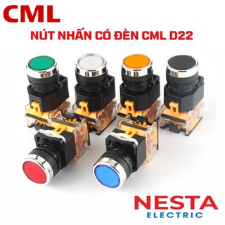 Nút nhấn có đèn phi 22 xanh đỏ vàng,nút nhấn nhả nút nhấn tự giữ cml la39-11d