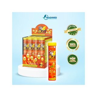 Viên sủi Immune Buzz vị cam - Bổ sung vitamin, khoáng chất, tăng sức đề kháng tuýp 20 viên
