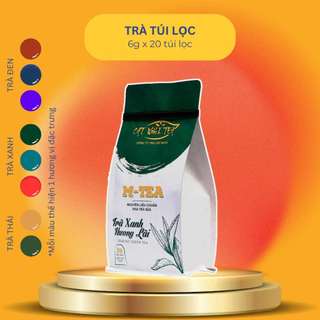 Trà Túi Lọc Hương Lài 120g x 20 túi lọc Trà xanh CAT NGHI TEA - Nguyên liệu pha trà đá, trà trái cây, trà sữa