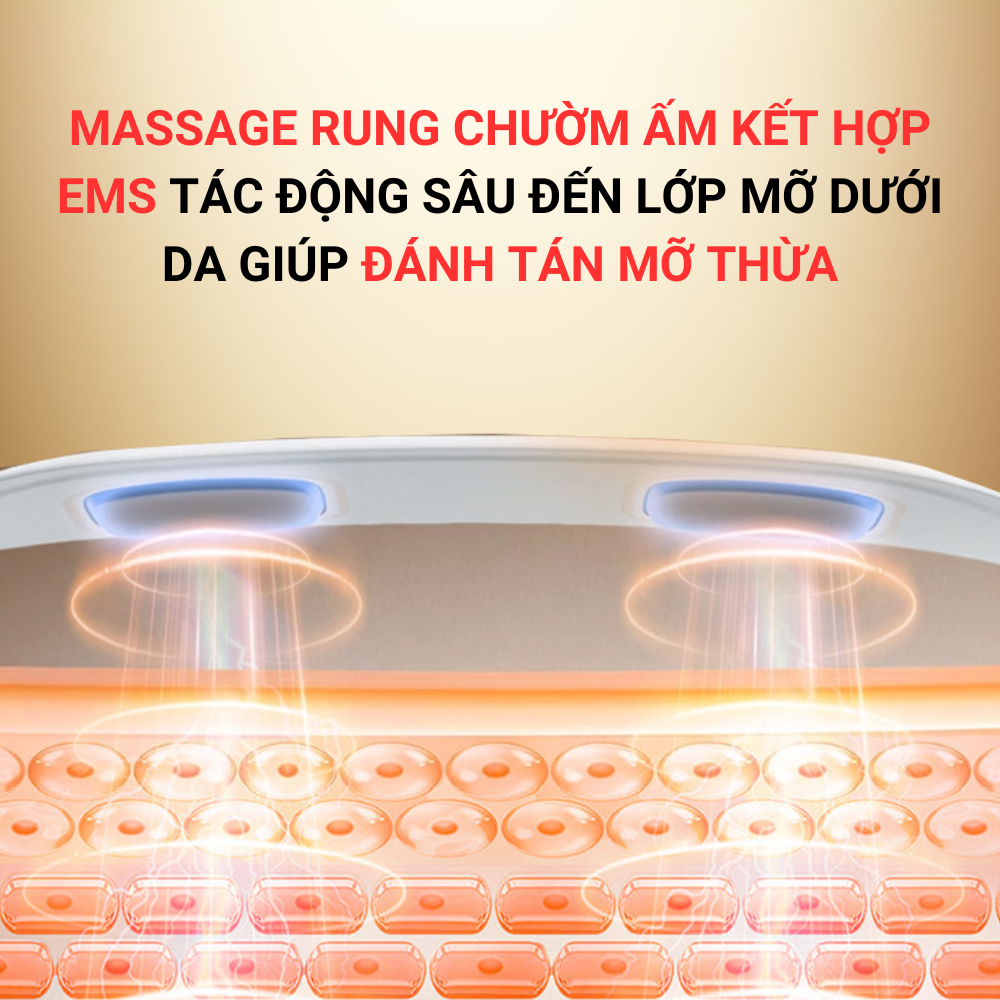 Máy massage điều khiển qua app Mihome massage rung, xung điện kết hợp chườm ấm giúp giảm mỡ bụng