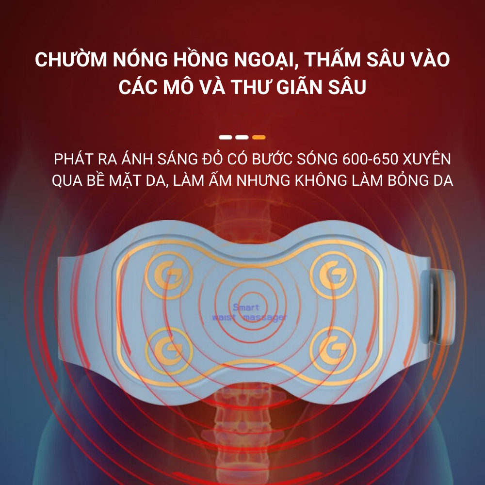 Máy massage điều khiển qua app Mihome massage rung, xung điện kết hợp chườm ấm giúp giảm mỡ bụng