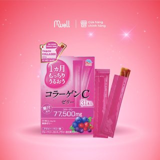 Thạch Collagen Nhật Bản Vitamin C Jelly hương blueberrry và sori Earth phục hồi tái tạo sụn khớp