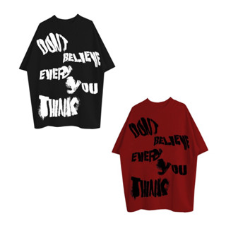 Áo thun unisex HEAVEN “DON’T BELIEVE” vải thun cotton 2 chiều định lượng 250gsm