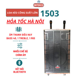 Loa karaoke ontekco 1503/1503 promax bass 40 3 đường tiếng, kết nối ti vi, điện thoại hát karaoke