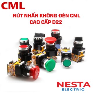 Nút nhấn không đèn cml phi 22 nút nhấn nhả, nút nhấn tự giữ la39-11