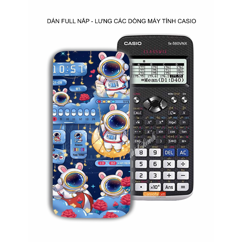 Phi hành gia - Hình dán máy tính full các dòng casio
