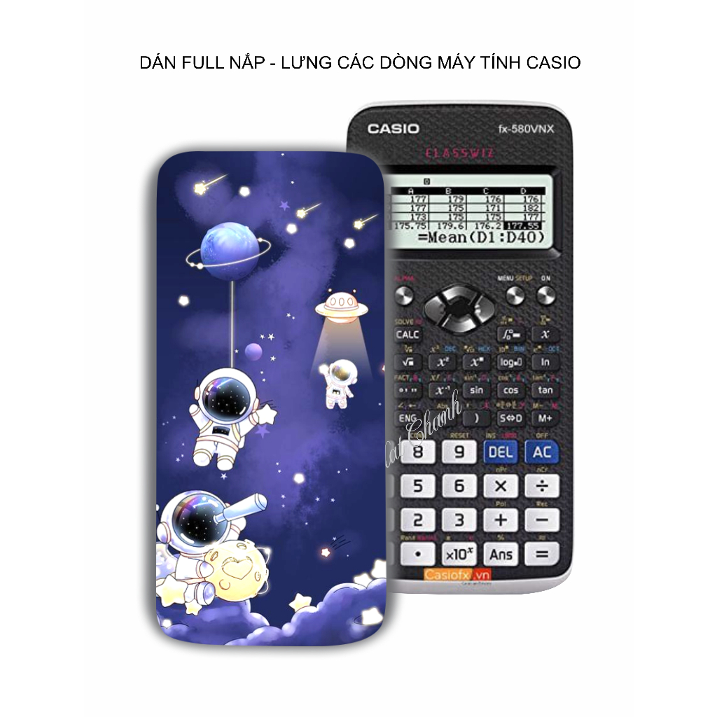 Phi hành gia - hình dán máy tính full casio