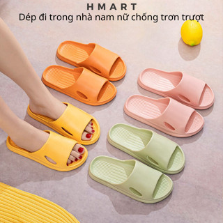 Dép đi trong nhà Hmart - Dép lê nam nữ đi nhà tắm văn phòng siêu nhẹ đúc nguyên khối chống trơn trượt siêu bền giá rẻ