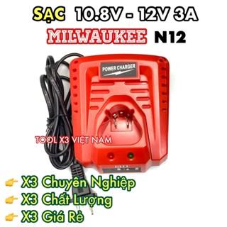 [SM12] Sạc Milwaukee 10.8V - 12V 3A cao cấp, nhận sạc zin (ToolVN)