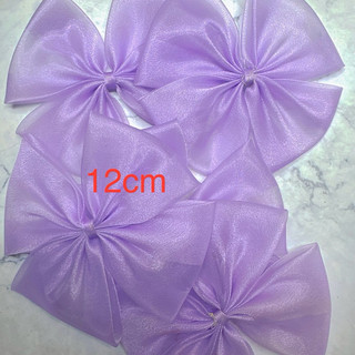5 Cái Nơ Voan lụa 12cm trang trí bản 4cm làm phụ kiện