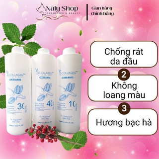  Oxy Bạc Hà V76 Collagen 1000ml Chống rát Da Đầu Oxy Trợ Nhuộm Chính Hãng Không Loang Màu An Toàn Cho Da NalyShop 