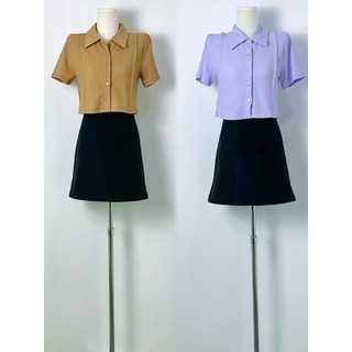 HIPU.VNXK - Áo croptop mixxo tay ngắn 2 màu.