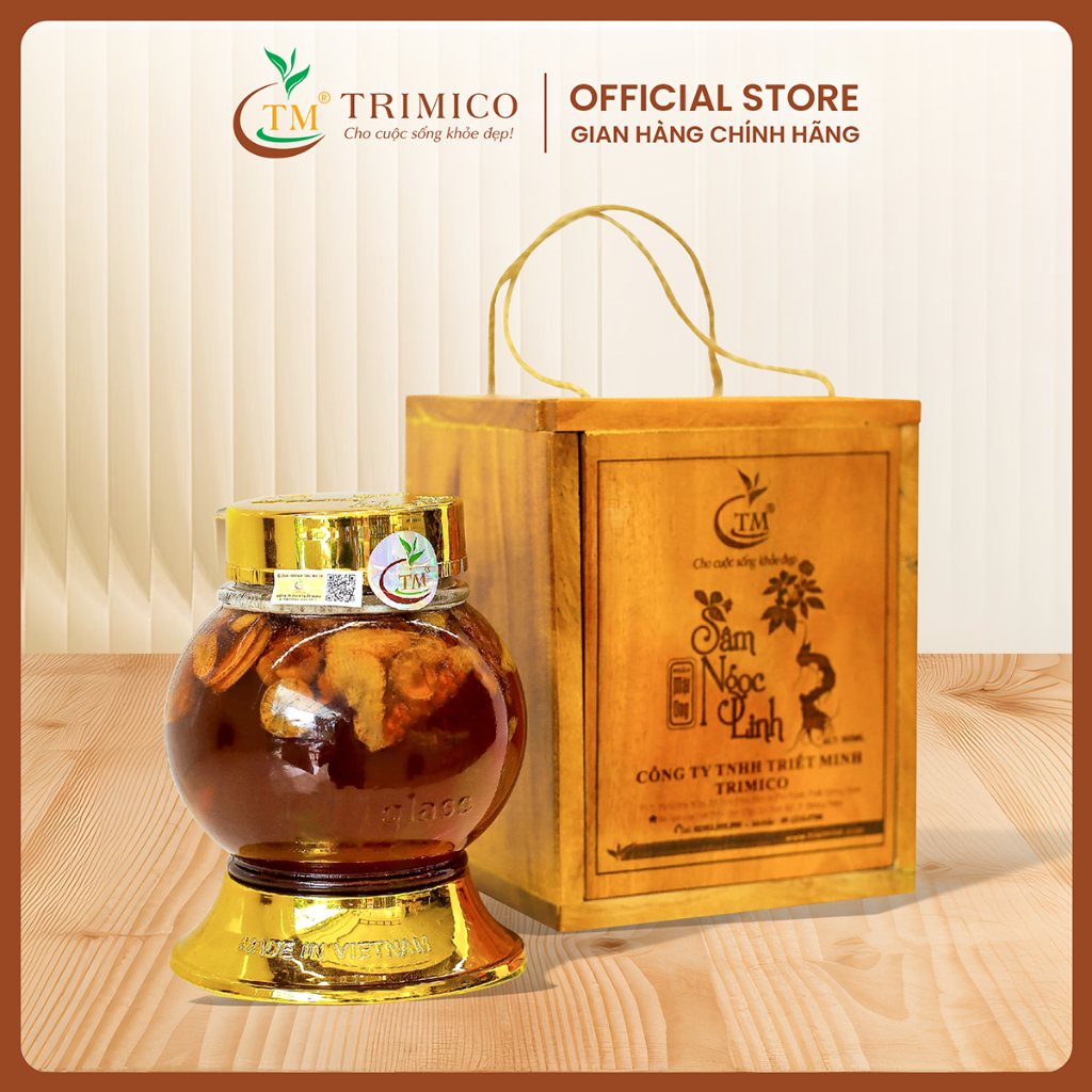 Sâm Ngọc Linh thái lát ngâm mật ong TRIMICO 500ml/hộp