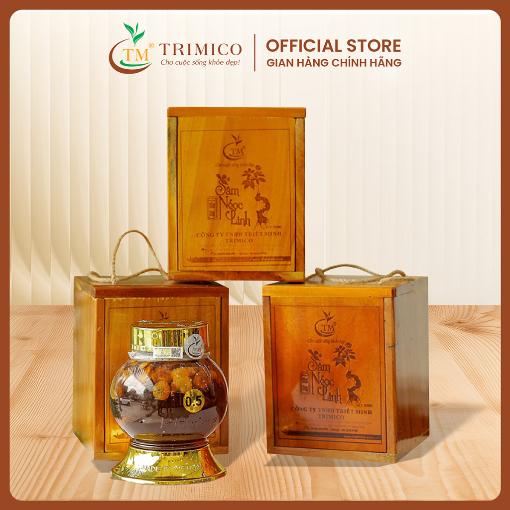 Sâm Ngọc Linh thái lát ngâm mật ong TRIMICO 500ml/hộp