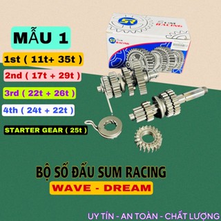 Bộ số đấu SUM racing cho xe Wave, Dream mẫu 1 -2