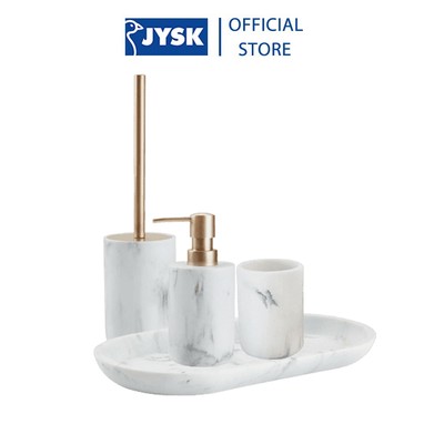 Bộ phụ kiện phòng tắm | JYSK Berghem | polyresin/kim loại | màu đá cẩm thạch