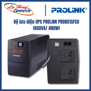 Bộ lưu điện UPS PROLINK PRO851SFCU (850VA/ 480W) (Có cổng USB)