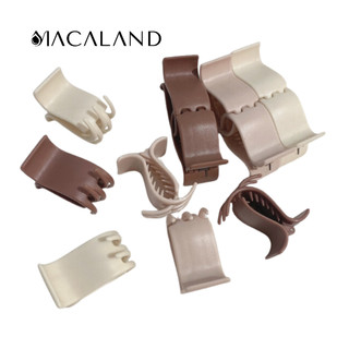   MÀU NGẪU NHIÊN  Set 12 kẹp tóc càng cua 5 răng mix 3 màu trơn 