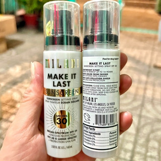 (60ml) Xịt khoá nền Milani MAKE IT LAST SÚNCREEN  SPF30