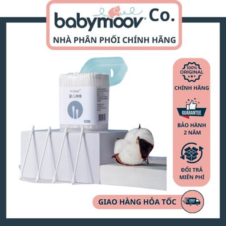 Tăm bông trẻ em kháng khuẩn v-cool - ngoáy tai/mũi - hộp 200 que lõi giấy