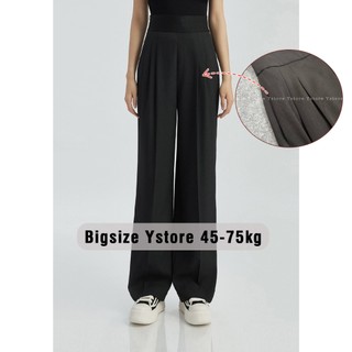 Quần tây ống rộng dáng suông, Quần ống đứng suông cạp cao tôn dáng đi học đi làm 45kg-75kg YSTORE