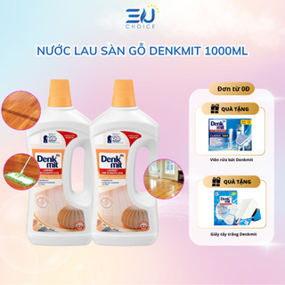 Nước lau sàn gỗ công nghiệp Denkmit chai 1000ml nhập khẩu Đức an toàn chuyên dụng lau sàn gỗ, sạch bóng, lưu hương lâu