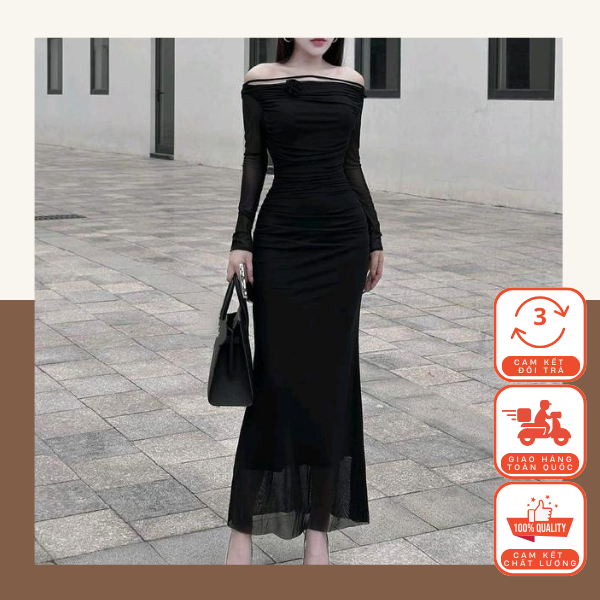 Váy Body Đuôi Cá Đính Hoa Ngực Thời Trang | BigBuy360 - bigbuy360.vn