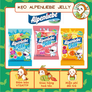  Combo 3 Kẹo Alpenliebe Jelly  gói 24g  ,vị biển xanh   tim đào   ong óng ánh Kẹo dẻo trái cây alpenliebe Ăn Vặt 