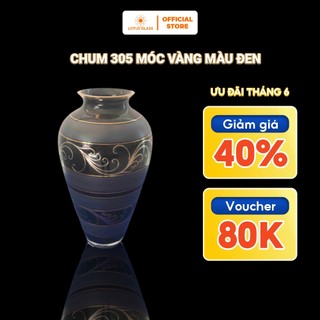 Chum Móc Vàng Màu Đen LOTUS GLASS Hàng Cao Cấp Chính Hãng, mã DN82506/305/MDEN