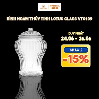 Bình ngâm thủy tinh LOTUS GLASS VTC109 trong suốt cao cấp, an toàn, dùng để ngâm sâm và trái cây