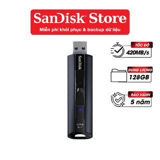 Usb 3.2 sandisk extreme pro sdcz880 128gb 420mb/s sdcz880-128g-g46 - bảo hành 5 năm