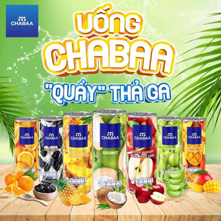 date 2026 Nước trái cây 🍎🍑🥥Chabaa thạch Thái Lan 230ml