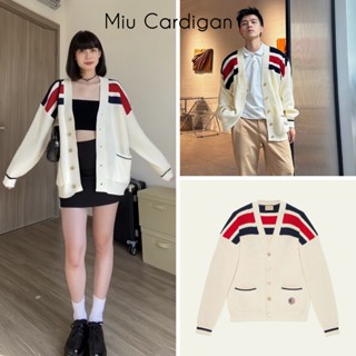 Khoác cardigan viền vai nam nữ MIU CARDIGAN, Áo khoác len nam nữ chất len dệt phong cách Hàn Quốc