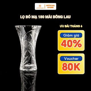 Lọ Bó Mạ 180 Mài Bông Lau Thuỷ Tinh LOTUS GLASS Hàng Cao Cấp Chính Hãng, mã T80029/180/35004