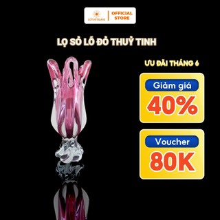 Lọ Sỏ Lỗ Đỏ Thuỷ Tinh Phù Hợp Cắm Hoa LOTUS GLASS Hàng Cao Cấp Chính Hãng, mã T422/1/35/65