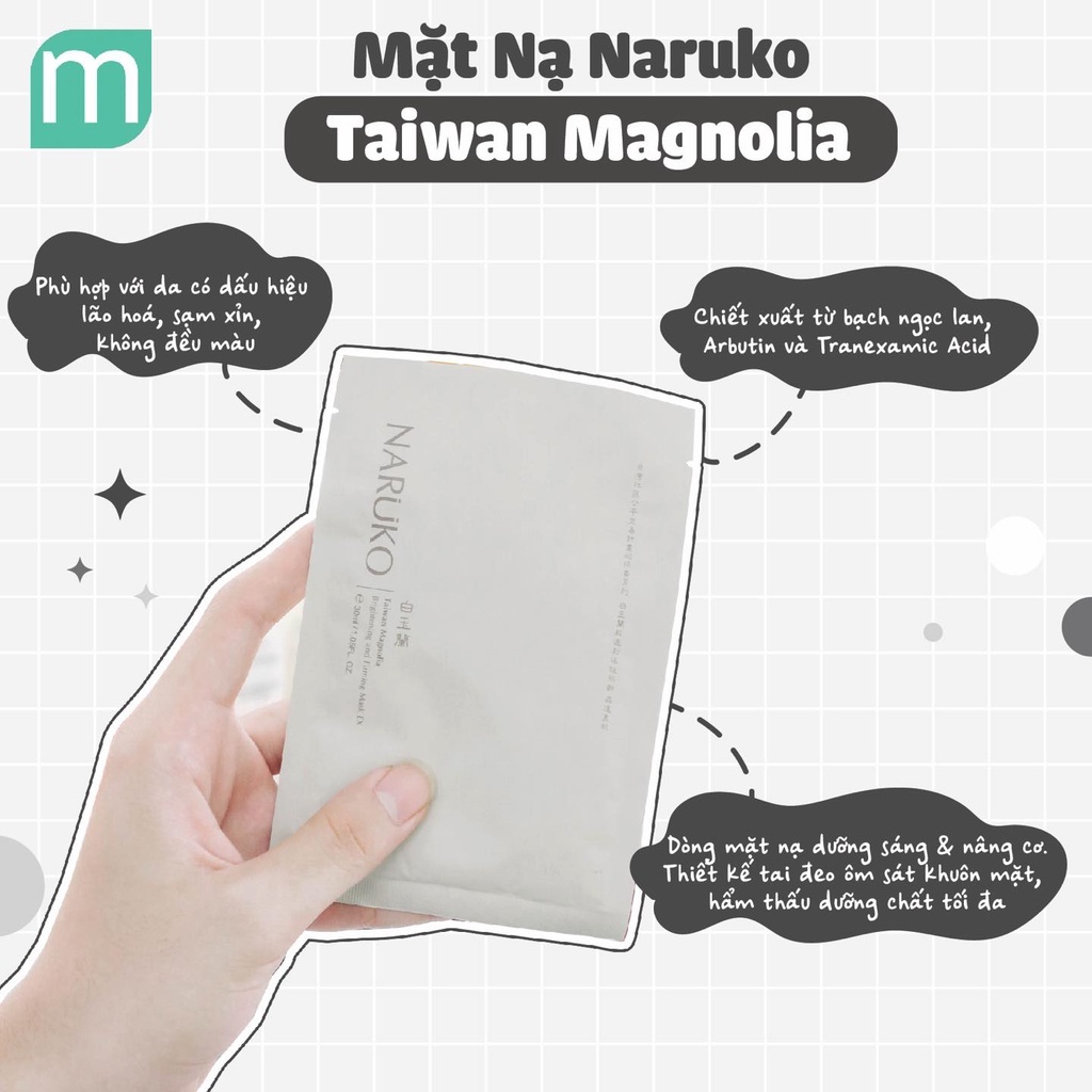 Mặt Nạ Naruko Taiwan Magnolia - Trắng