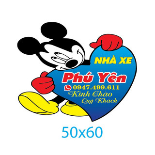 Thiết kế tem nhà xe, decal chuyên dán xe 16 chỗ, xe khách , xe du lịch .. SL 1 cái
