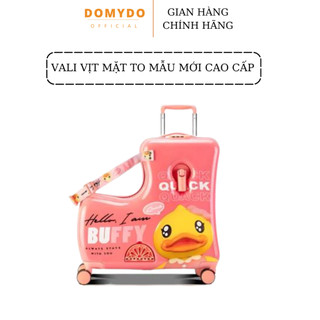 Vali vịt vàng chính hãng , vali kéo du lịch cho bé tiện lợi có thể ngồi domydo