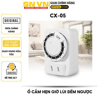 Ổ cắm hẹn giờ lùi đếm ngược CX-05. Dùng để hẹn giờ các thiết bị điện, hẹn giờ đèn ngủ nửa đêm tắt để tiết kiệm điện