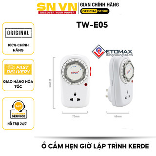 Ổ cắm hẹn giờ lập trình cơ Kerde TW-E05. Tự động lặp lại hàng ngày mãi mãi