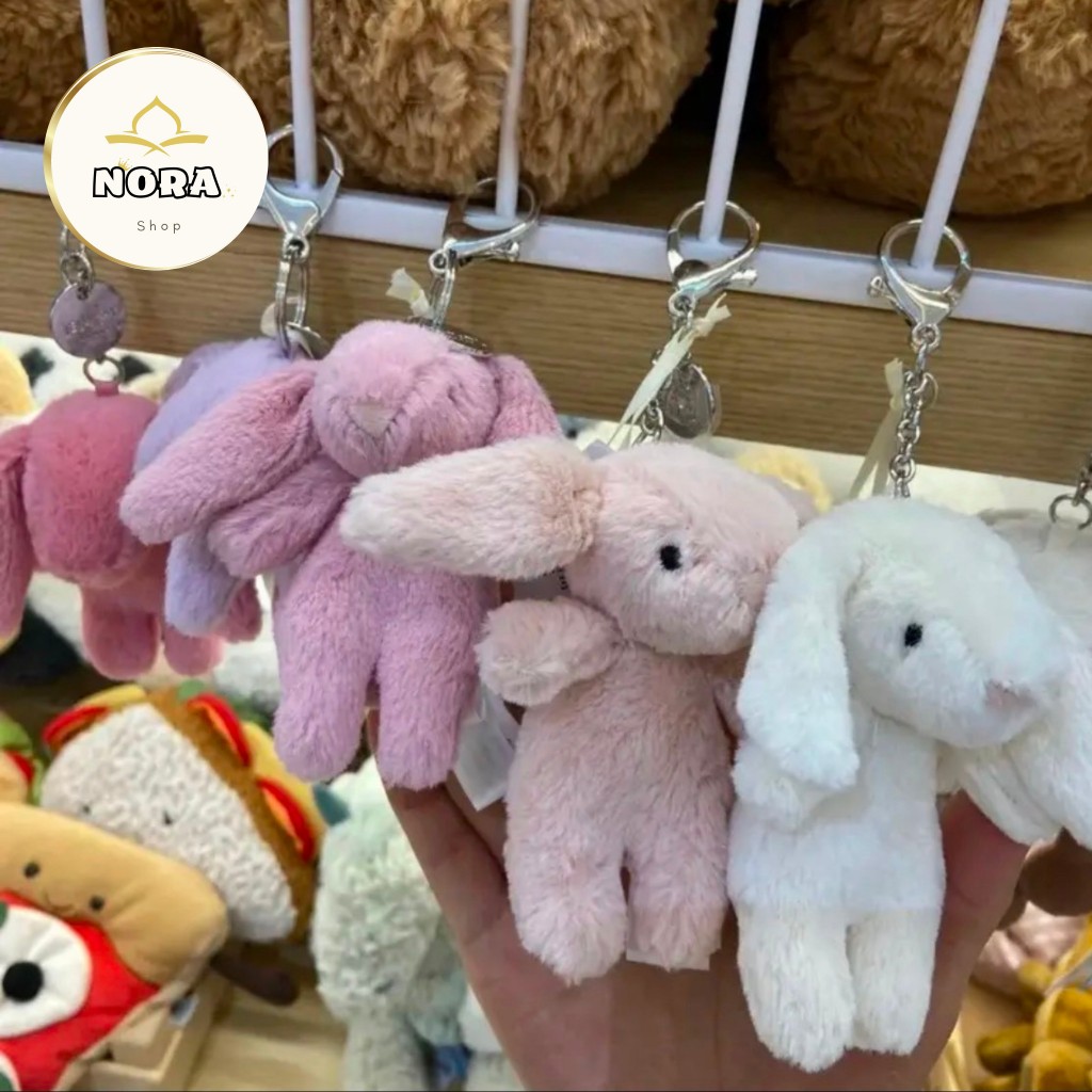 (Hàng Dư) JELLYCAT Bunny Bag Charm - Móc Khoá JELLYCAT Thỏ Dễ Thương Full Tag Tặng Túi Dustbag