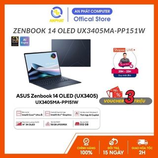 Laptop asus zenbook 14 oled ux3405ma-pp151w