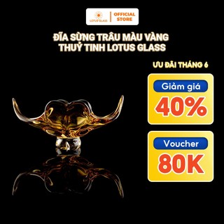 Đĩa Sừng Trâu Màu Vàng Thuỷ Tinh LOTUS GLASS Hàng Cao Cấp Chính Hãng, mã N309/2/35/11