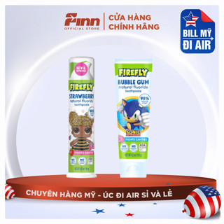 [BILL MỸ AIR] Kem đánh răng cho bé Firefly Kids' Toothpaste Strawberry & Bubble Gum 4.2Oz 119g